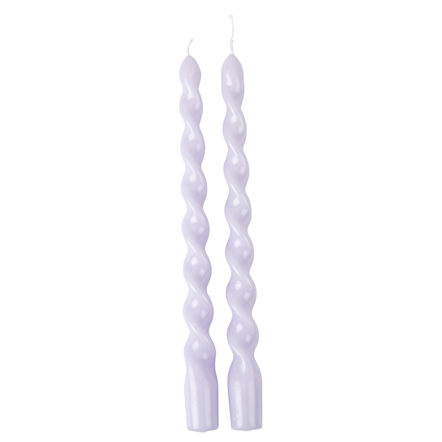 2 Bougies Flambeau Torsadées Ø2,2x25cm