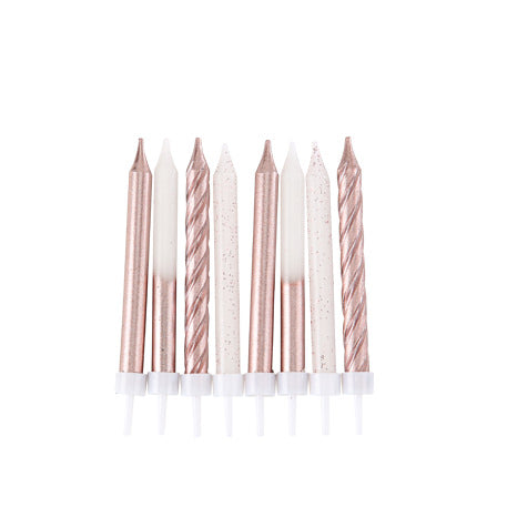 8 Bougies Fantaisies Rose Gold